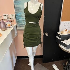 BCBGeneration Green Ruched Sleeveless Dress Style Number: 1TX3D31 NWT